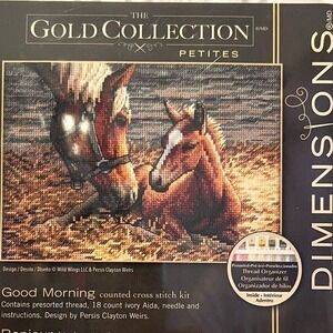 Dimensions Gold Petite Good Morning Counted Cross Stitch Kit-7"X5" 18 Count